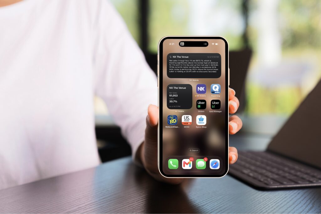 NX Restaurant Mobile App for iOS run your operation from Apple iPhone